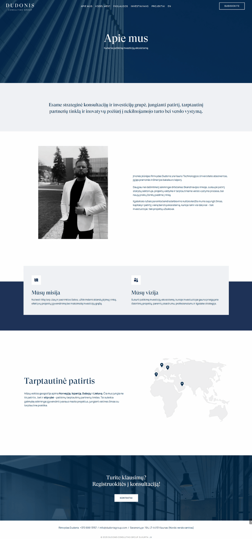 dudonis Greitas, pigus ir kokybiškas svetainių kūrimas